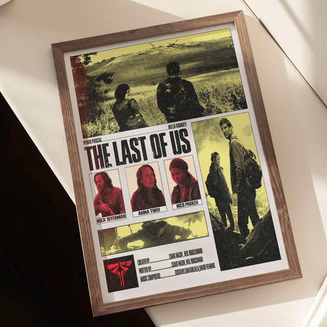 The Last Of Us TV Show Retro Collage Poster Pedro Pascal Art - Image 2