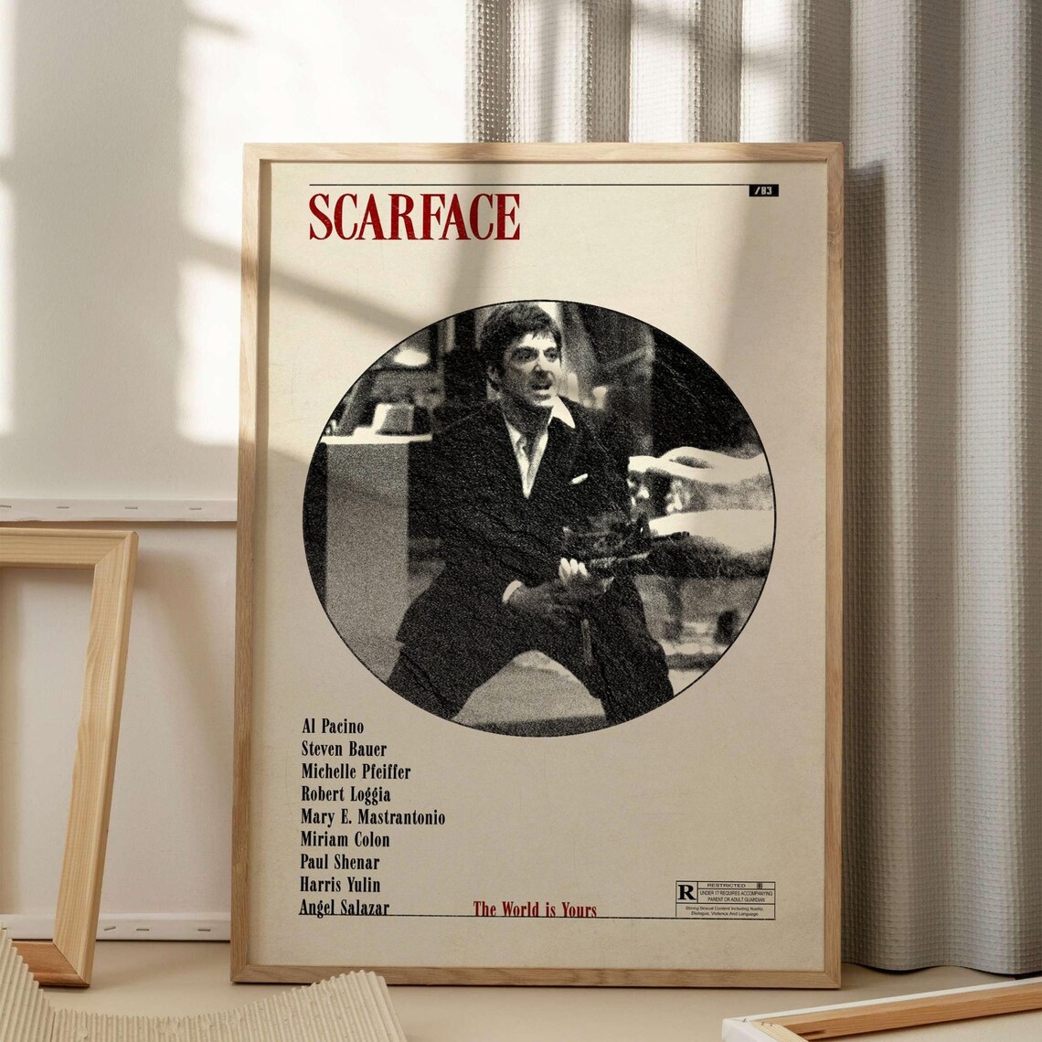 Scarface Al Pacino Minimalist Modern Film Poster - Image 3
