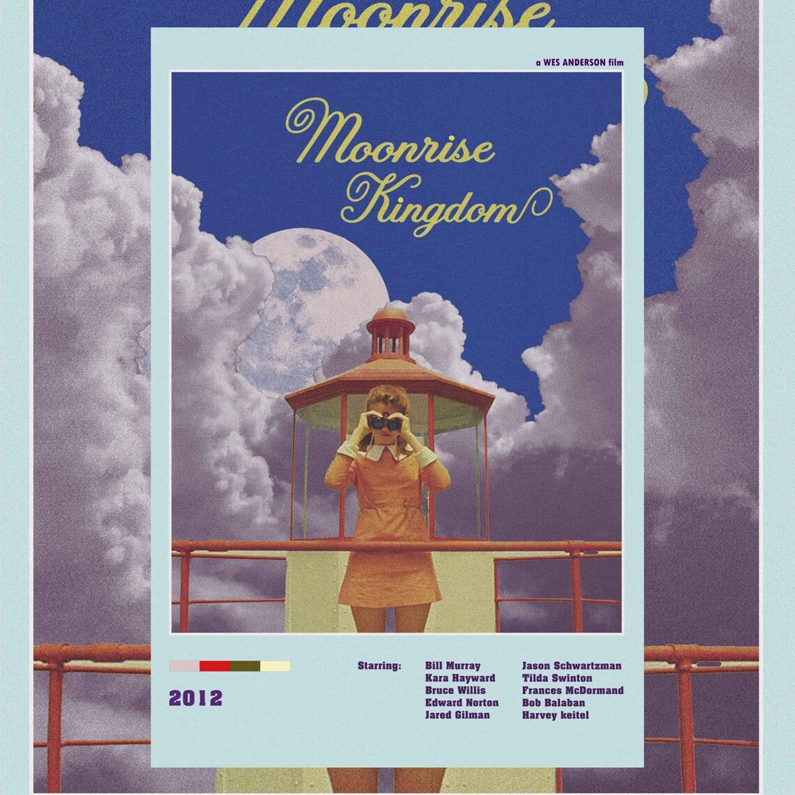 Moonrise Kingdom Wes Anderson 2012 Lighthouse Movie Poster Art - Image 4