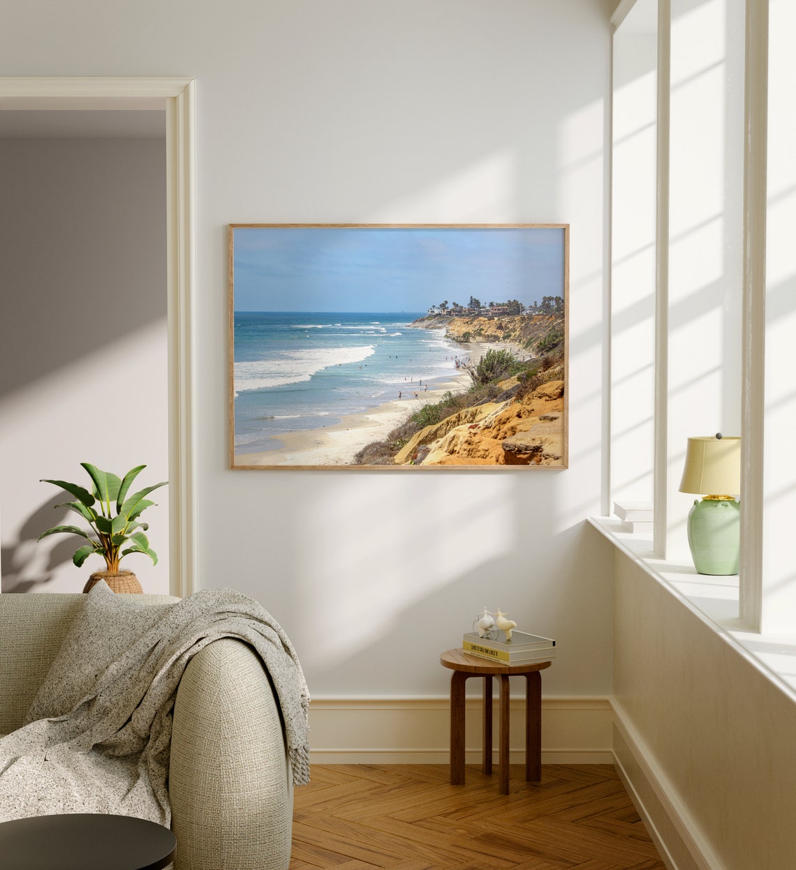 Carlsbad California Beach Cliffs Ocean Surf Coast View Poster - Image 5