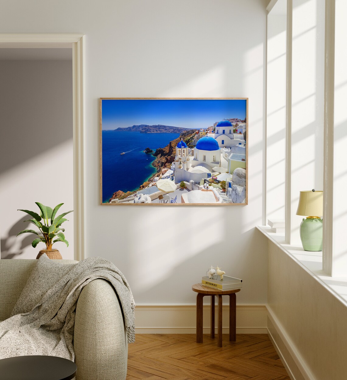 Santorini Travel Poster, Greece Photo Art Print - Image 5
