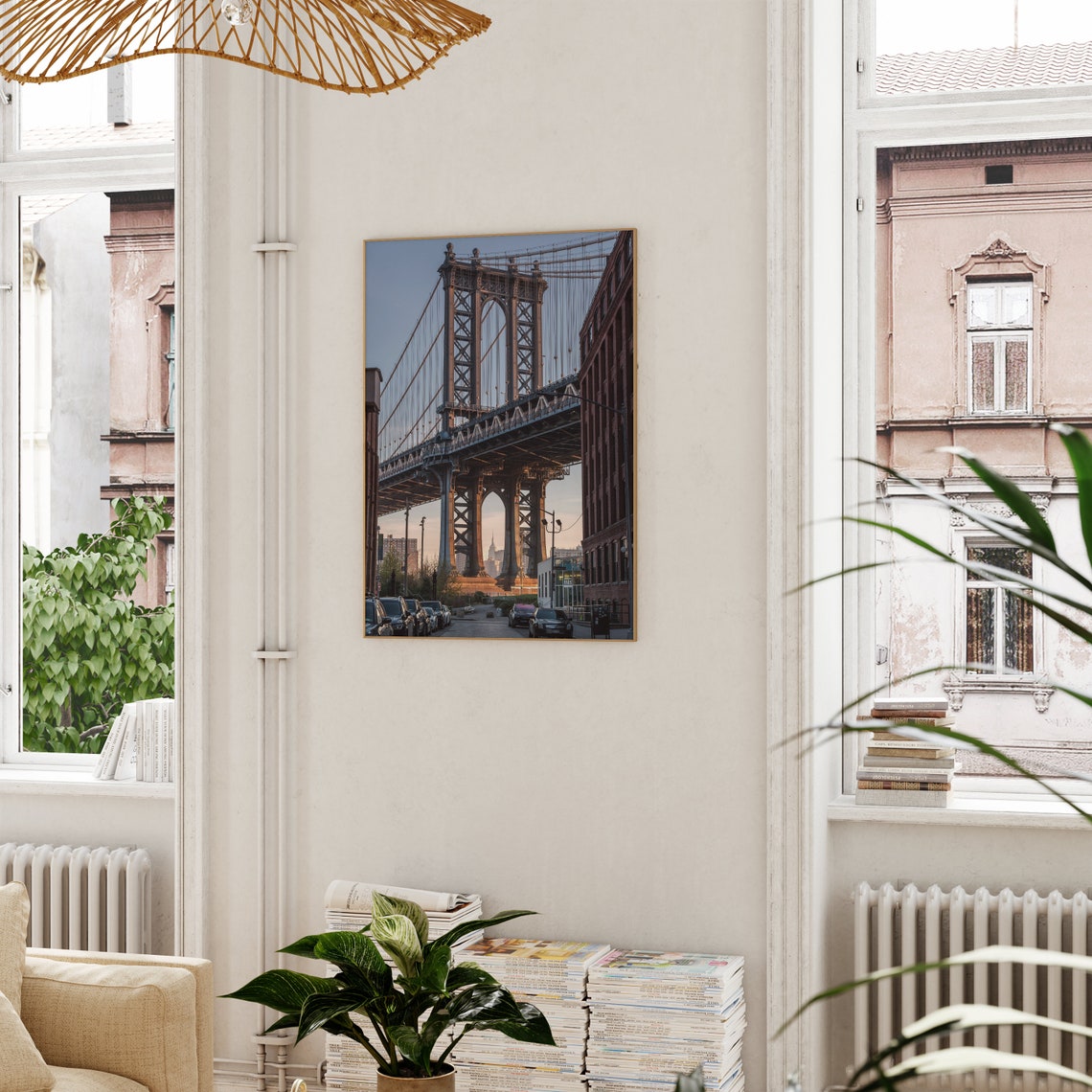 Brooklyn DUMBO Manhattan Bridge Empire State View New York City Poster - Image 3