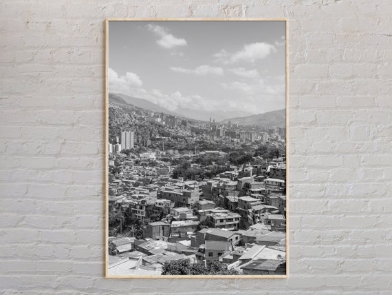 Black And White Medelln Print Wall Art Poster Photo Decor Colombia