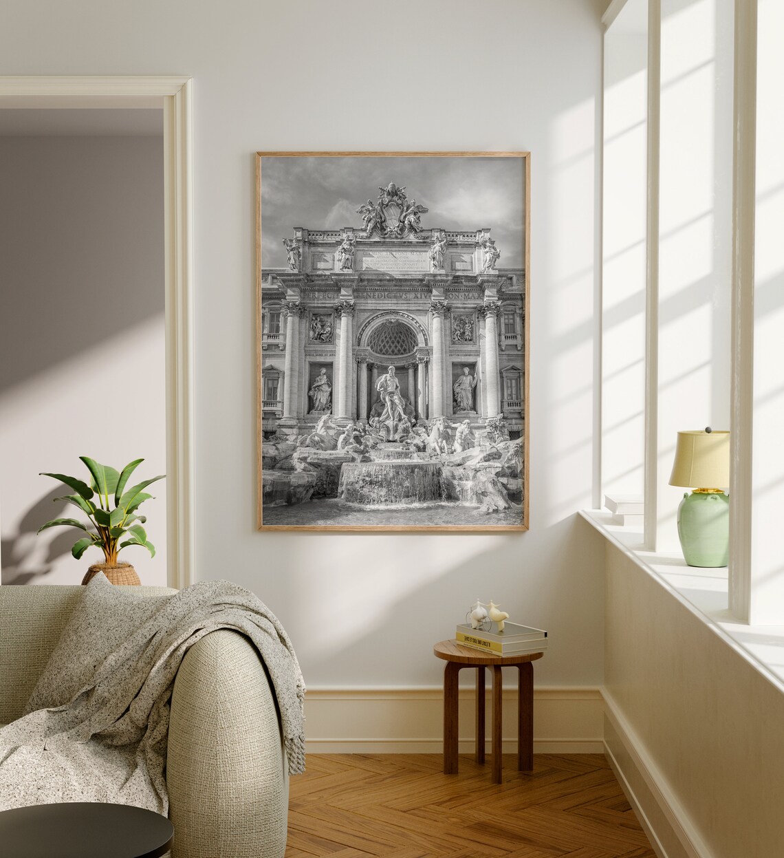 Black And White Rome Travel Poster, Italy Wall Art - Image 5