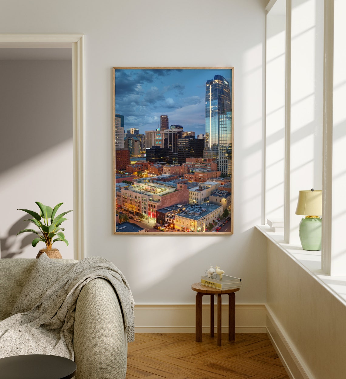 Denver Colorado Downtown Skyline at Dusk with LoDo Lights Poster - Image 5