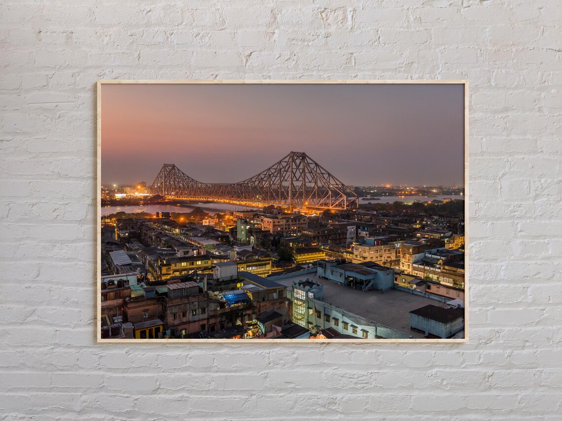 Kolkata Travel Poster, India Wall Art Print