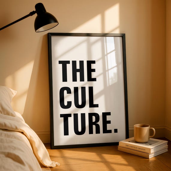 Black White The Culture Typography Poster African Art