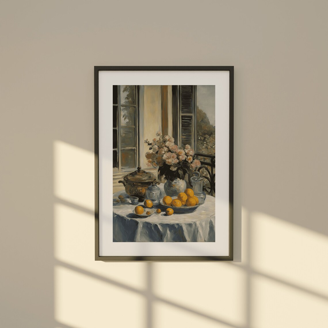 Veranda Still Life, Vintage Oil Painting - Image 2