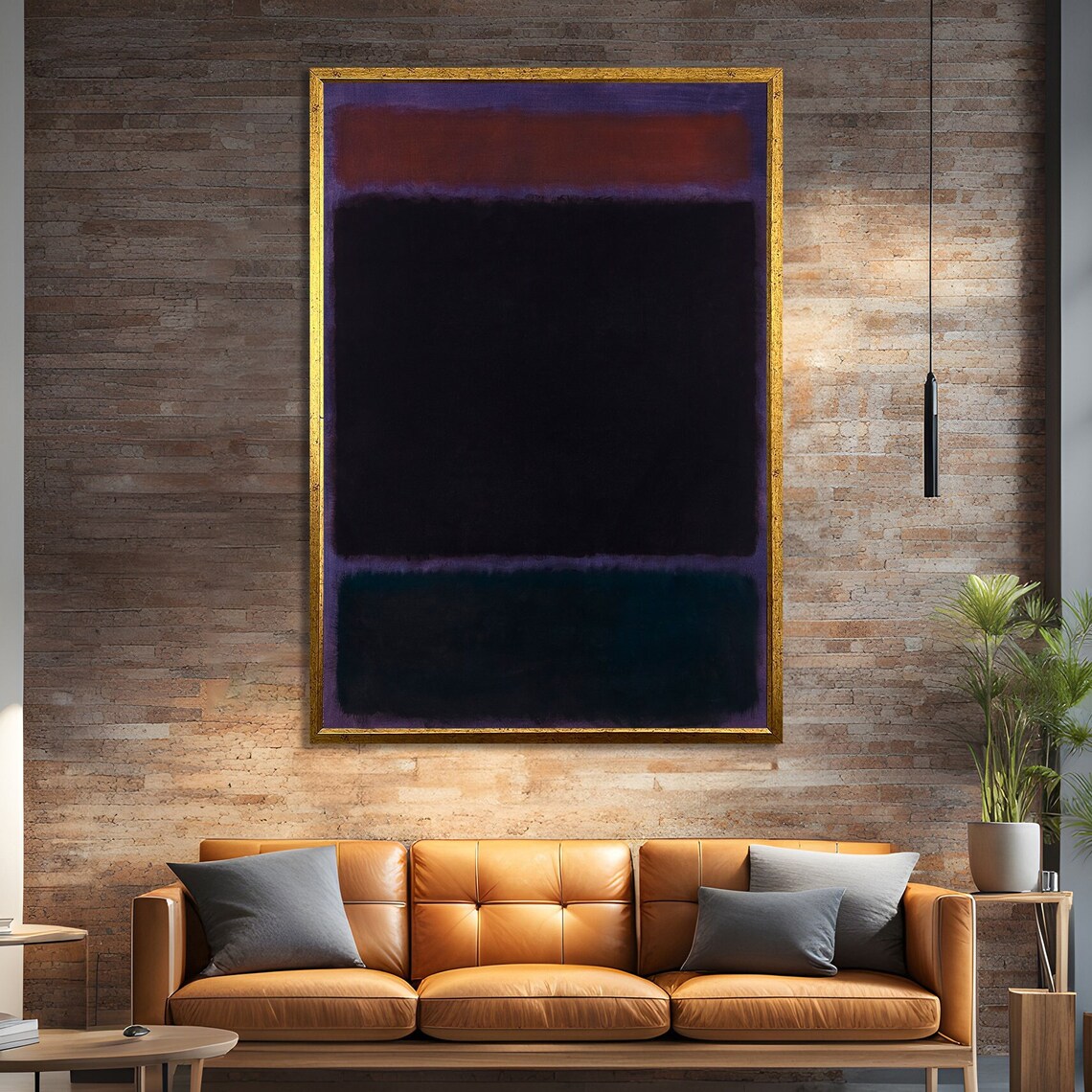 Deep Shades Of Purple And Black Abstract Art Print