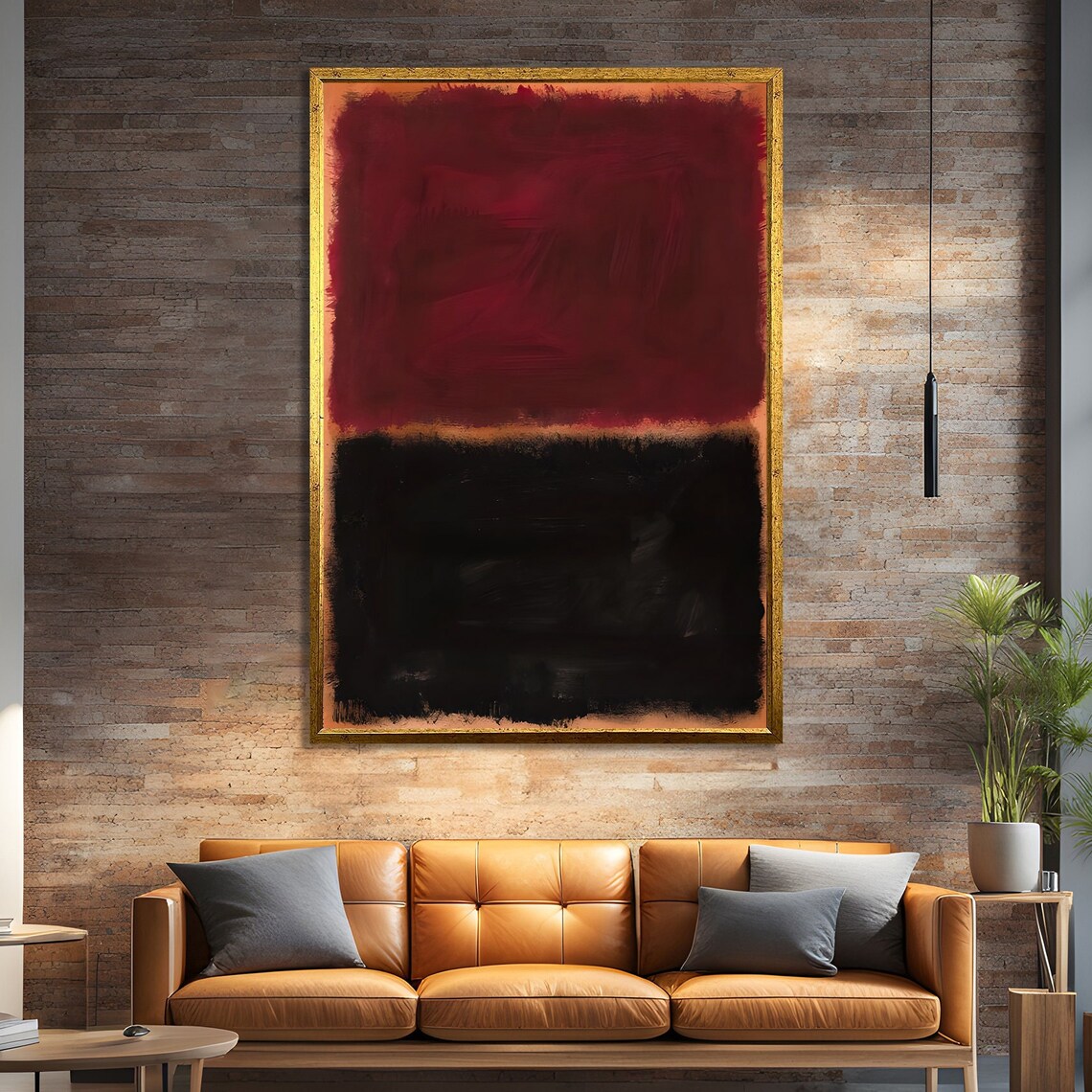 Mark Rokhto Style Abstract Art, Modern Minimalist