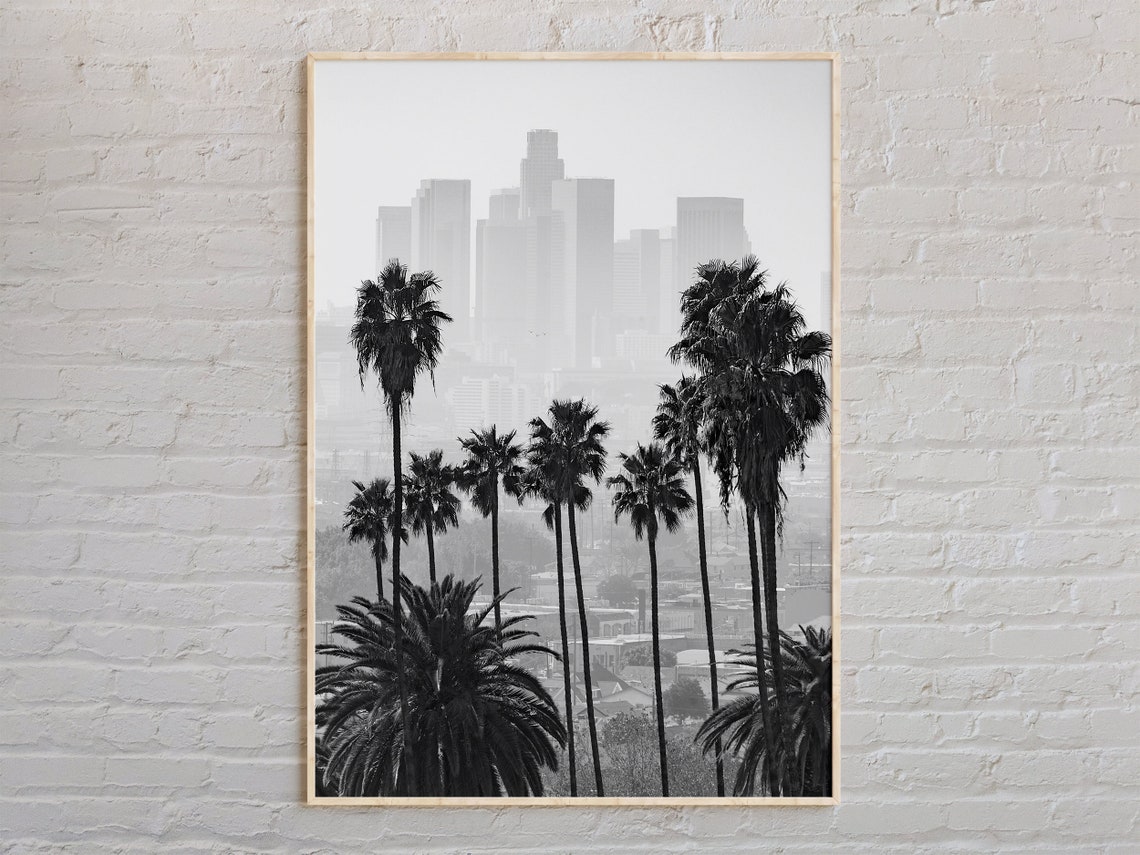 Black And White Los Angeles Print Los Angeles Wall Art Los Angeles Poster Los Angeles Photo Los Angeles Poster Print California
