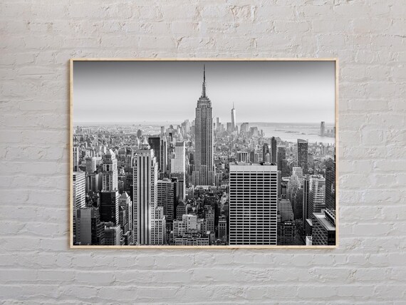 Black And White New York City Empire State Building Photo Poster