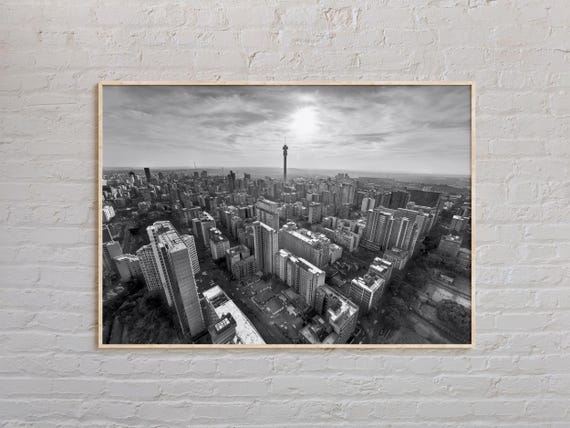 Black And White Johannesburg Print Johannesburg Wall Art Johannesburg Poster Johannesburg Photo Johannesburg Poster Print