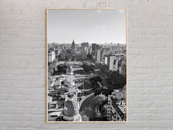 Black And White Buenos Aires Print Wall Art Poster Photo Decor Argentina