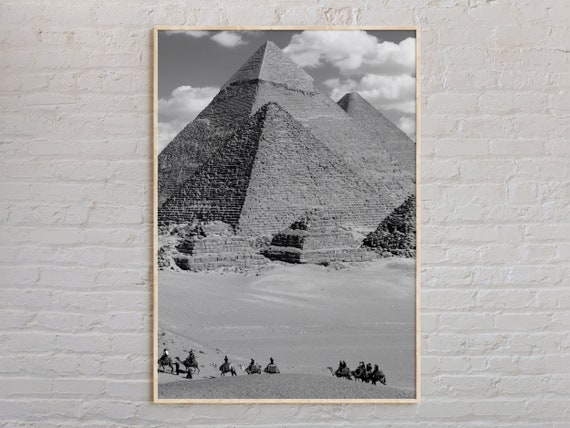 Black And White Egypt Print Wall Art Poster Photo Decor Cairo Asia