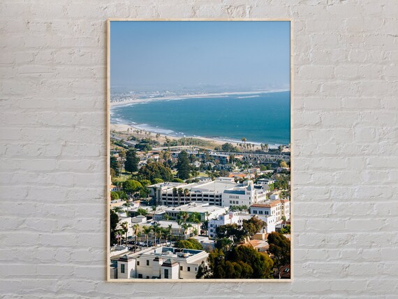 Ventura California Coast Aerial View Ocean Palms Photo Poster