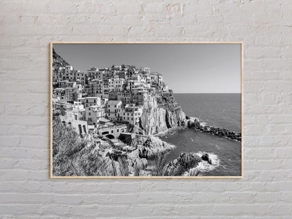 Italy Black And White Wall Art Print