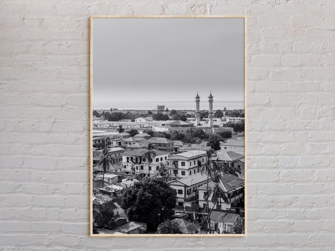 Black And White The Gambia Print The Gambia Wall Art The Gambia Poster The Gambia Photo The Gambia Poster Print The Gambia Wall Decor