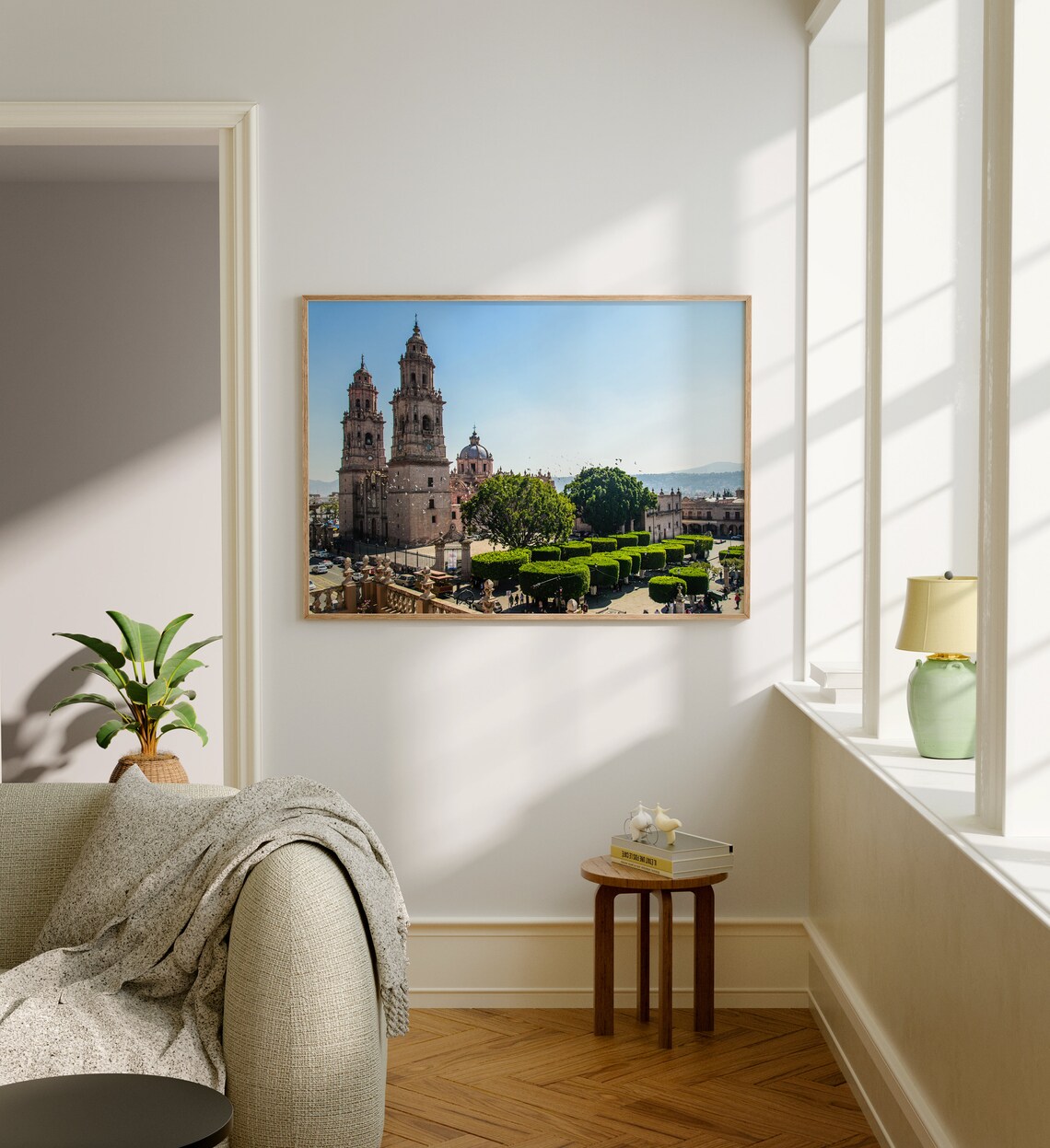 Morelia Mexico Baroque Cathedral Twin Towers Plaza View Poster - Image 5