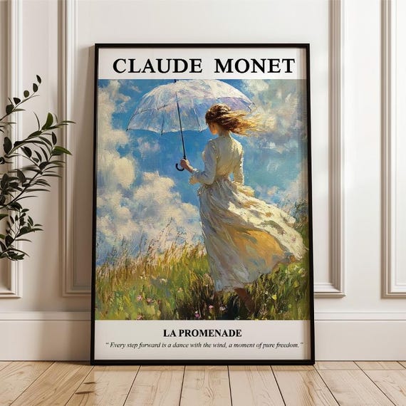 Claude Monet Wall Art Impressionist Print Nature Landscape Poster Fine Art Monet Inspired Artwork Home Decor