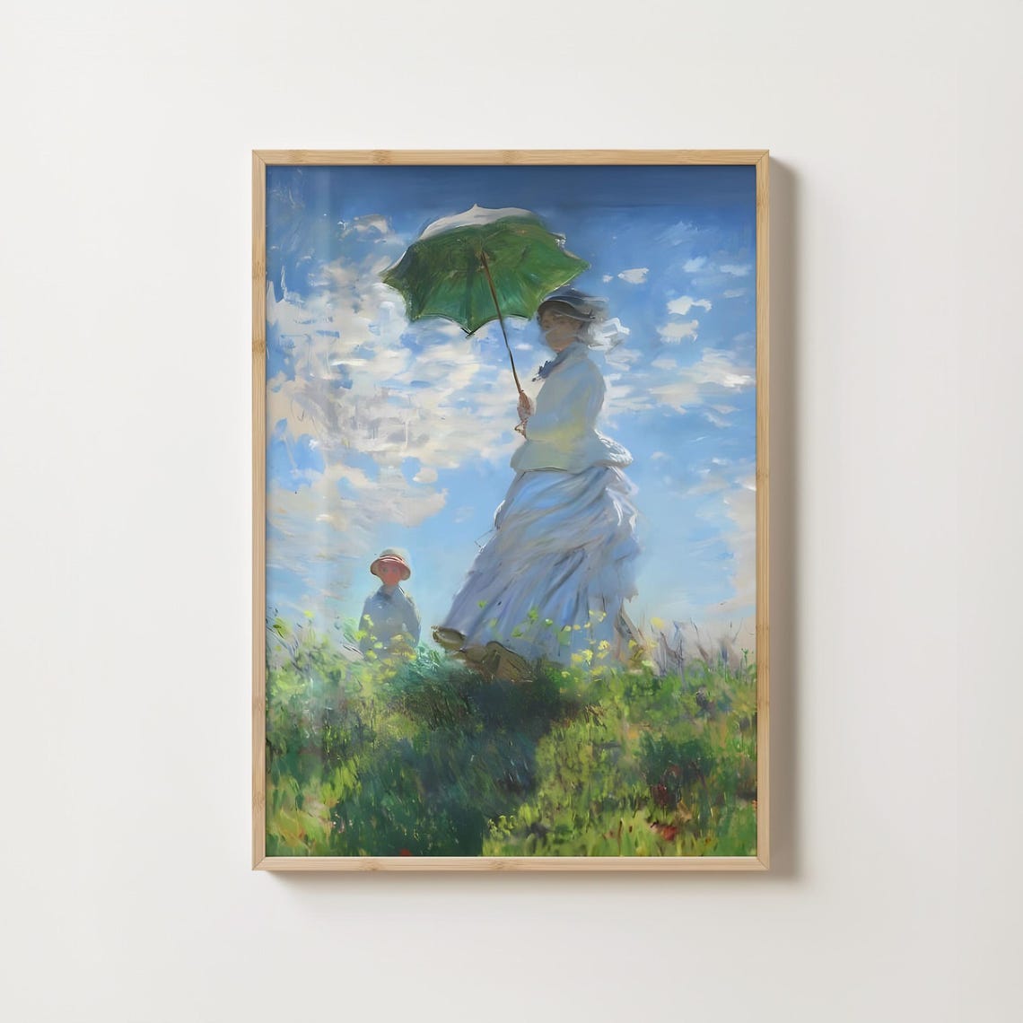 Claude Monet Woman With A Parasol Poster Impressionist Wall Art Print Romantic Nature Inspired Decor - Image 3