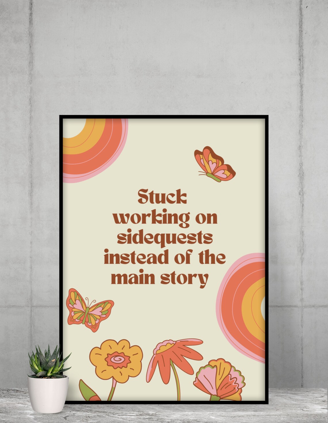 Relatable ADHD Poster Print, Mental Health Office Decor