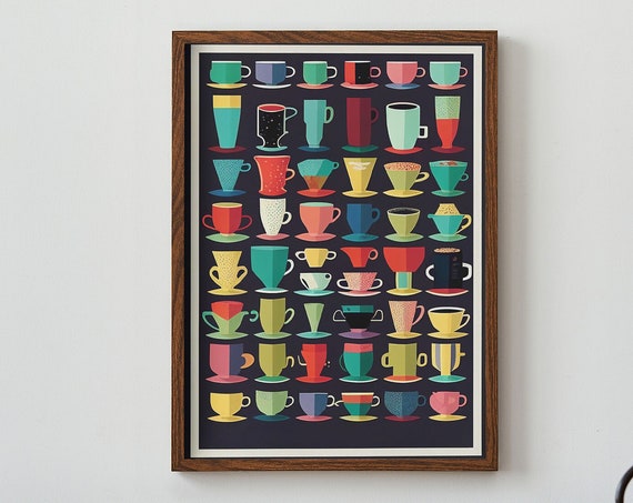 Minimalist Home Art Modern Art For Kitchen Coffee Cup Print Dining Room Painting Print At Home Instant Art Coffee Lovers Gift Art