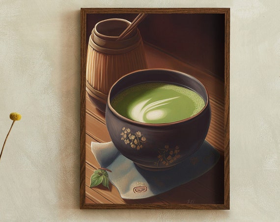 Matcha Artwork Print At Home Wall Art Wall Art Print Instant Art