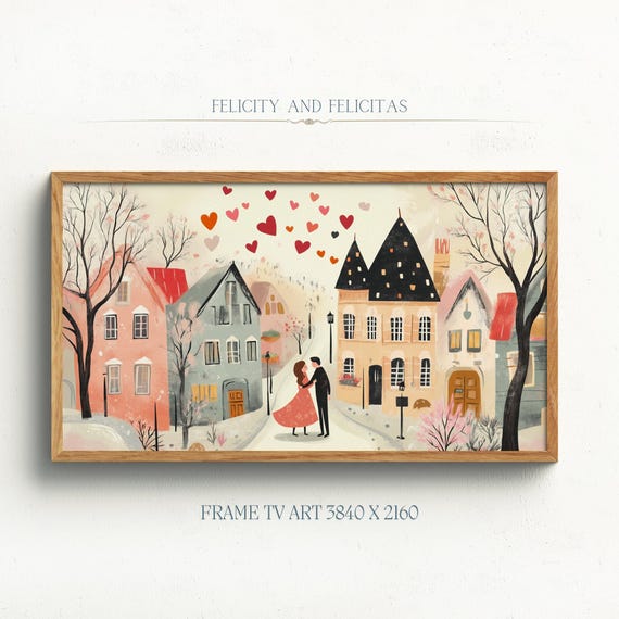 Cute Valentines Day Frame Tv Art File Valentines Day Tv Art Retro Valentines Day Decor Valentines Day Home Decor