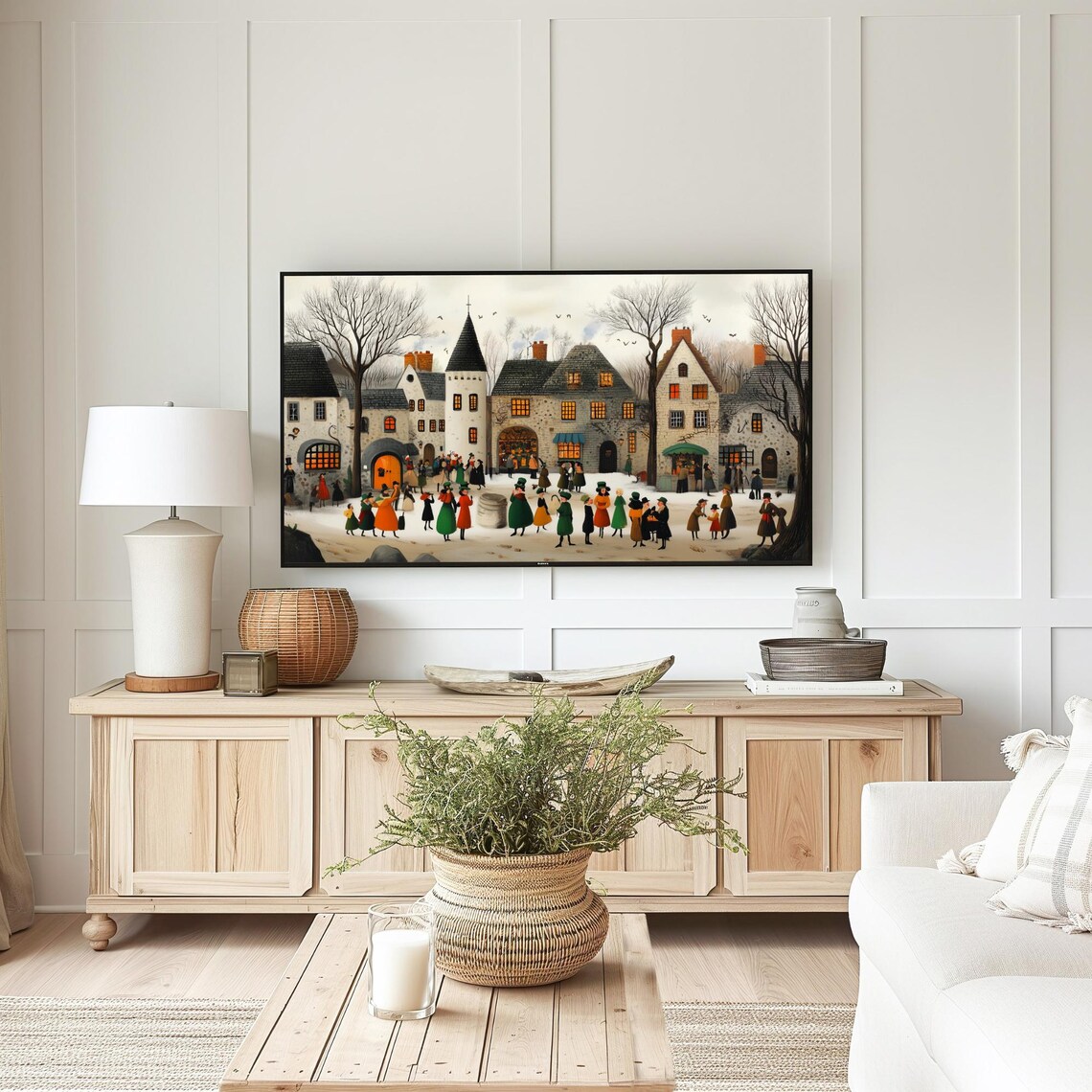 Medieval Village Saint Patricks Day Stone Houses Charming Wall Art - Image 5