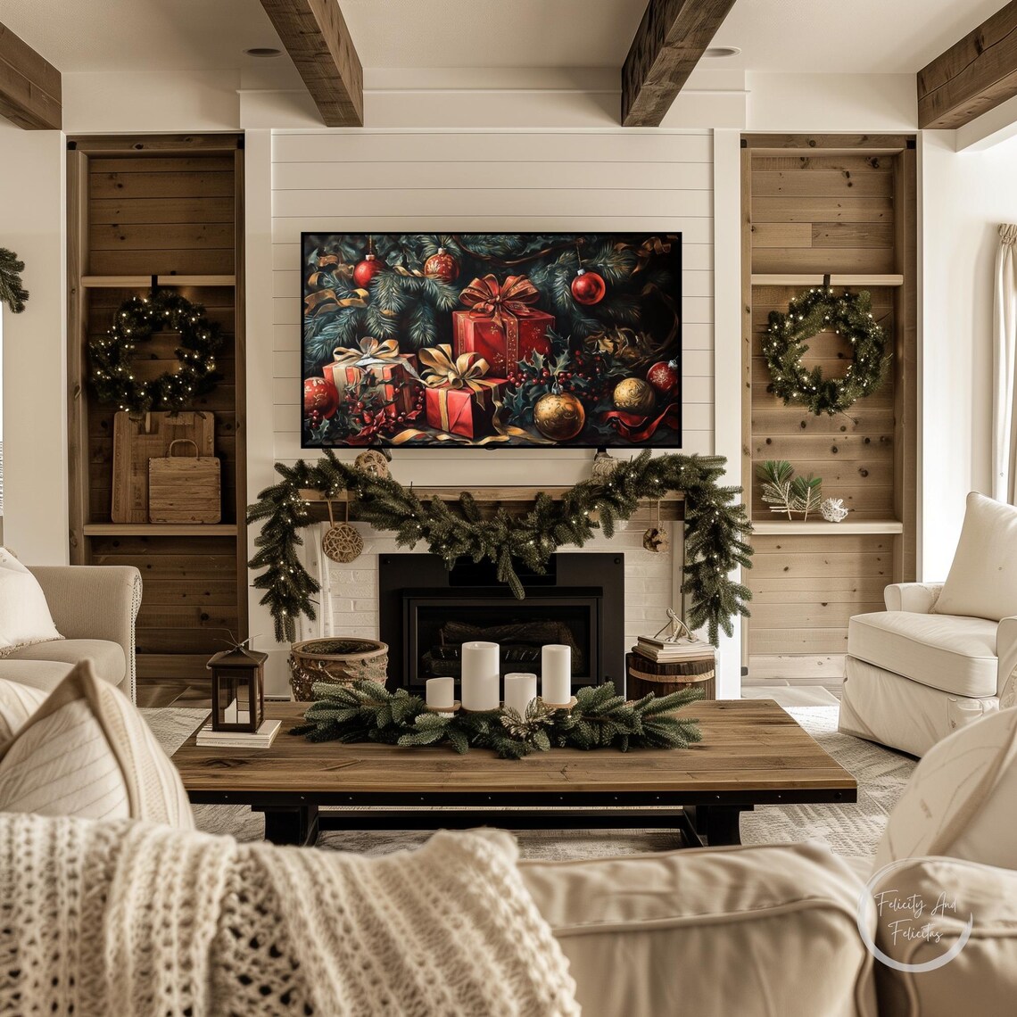 Dark Academia Christmas Gifts Still Life Frame TV Art Poster - Image 3