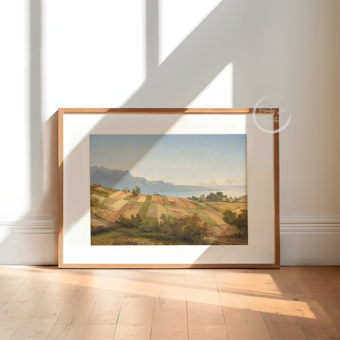 Vintage Landscape Wall Art Vintage Country Oil Painting Farmland Landscape Art Print Art - Image 2