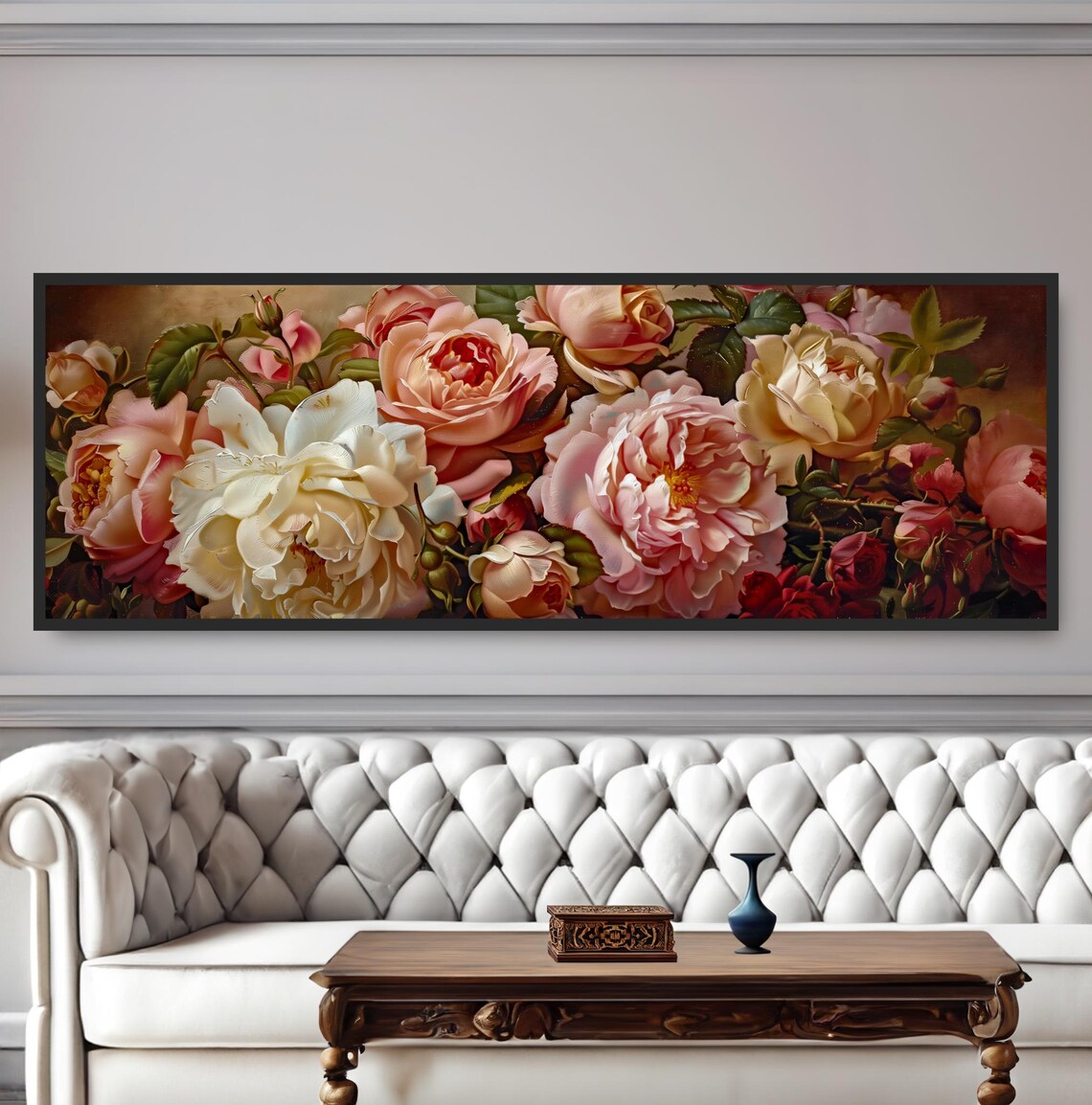 Peonies Garden Vintage Classical Botanical Art Print
