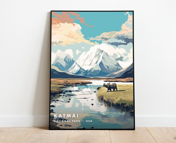 Katmai National Park Art Print, Alaskan Landscape