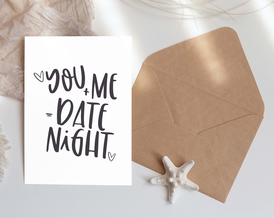 You Me and Date Night Anniversary Romance Art Print
