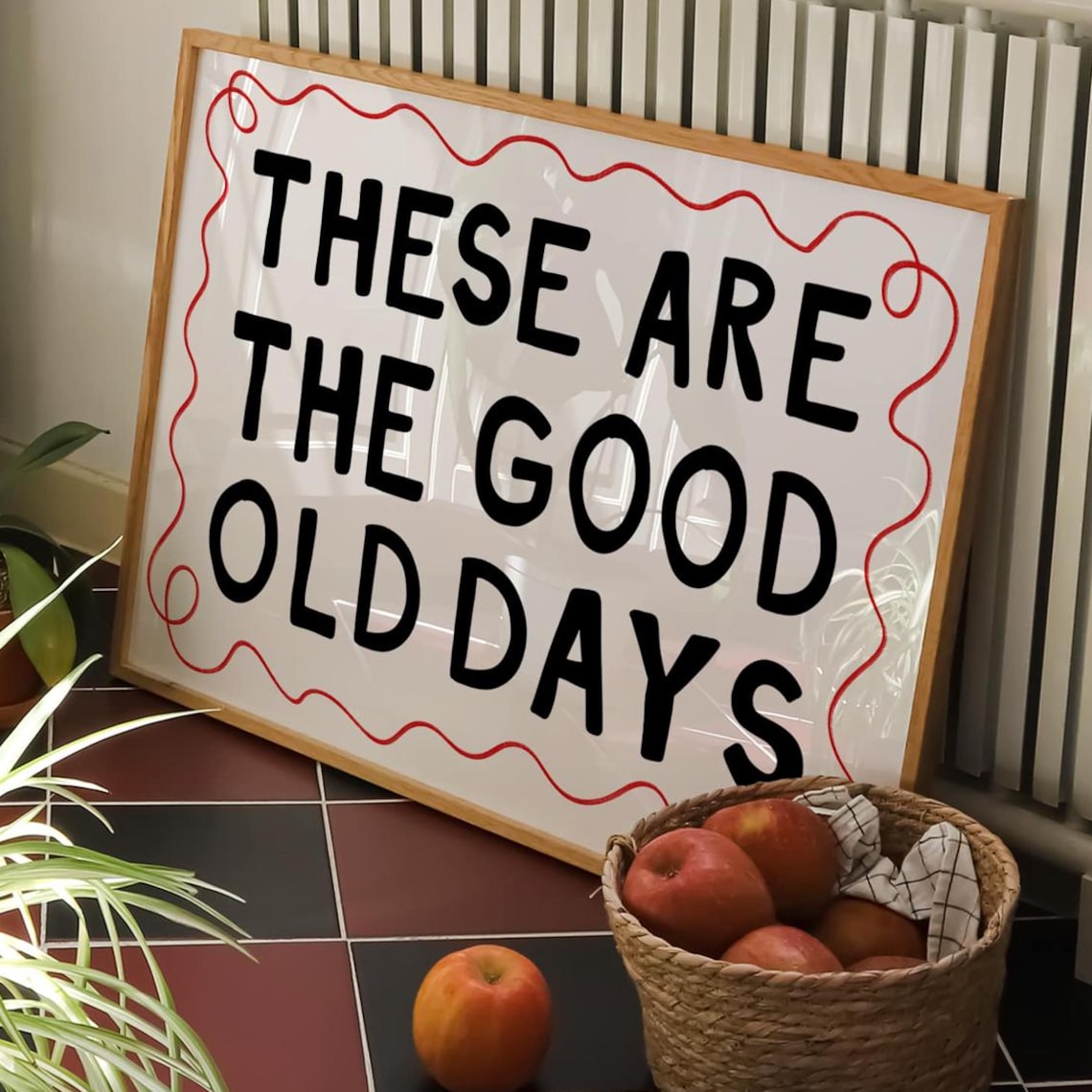 These Are The Good Old Days, Red Hallway Art Print