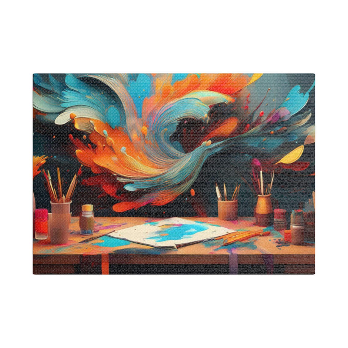 Colorful Abstract Painting, Creative Space Wall Art