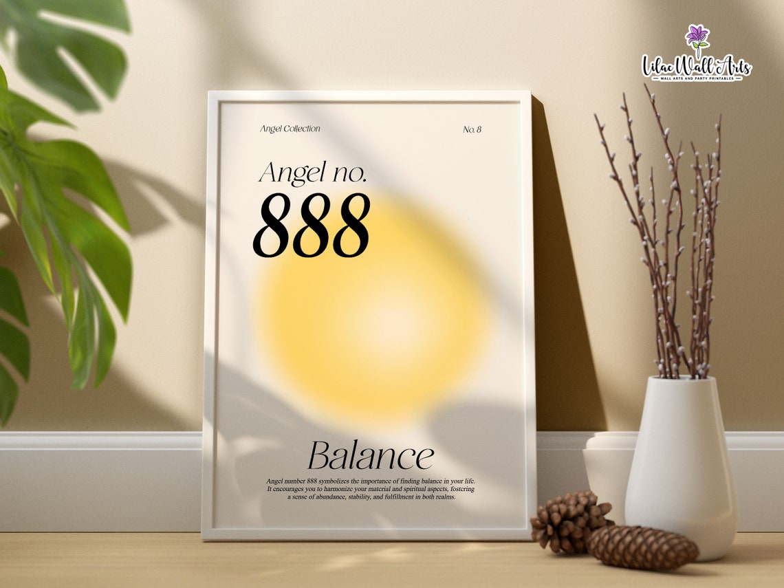 888 Angel Number Wall Art 888 Angel Number Poster 888 Poster 888 Print 888 Art Print 888 Custom Designs 888 Wall Art 888 Dcor 888 Angel - Image 5
