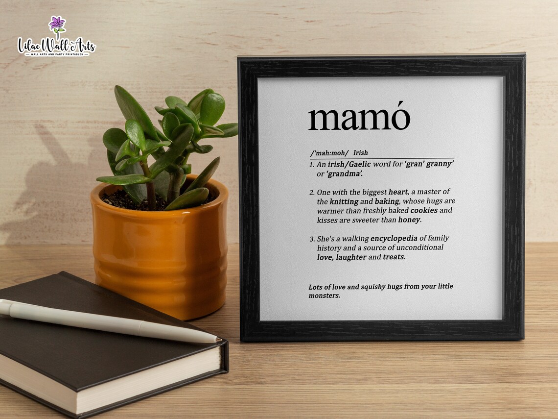 Mamo Irish Grandma Gift, Irish Expression Art Print - Image 2