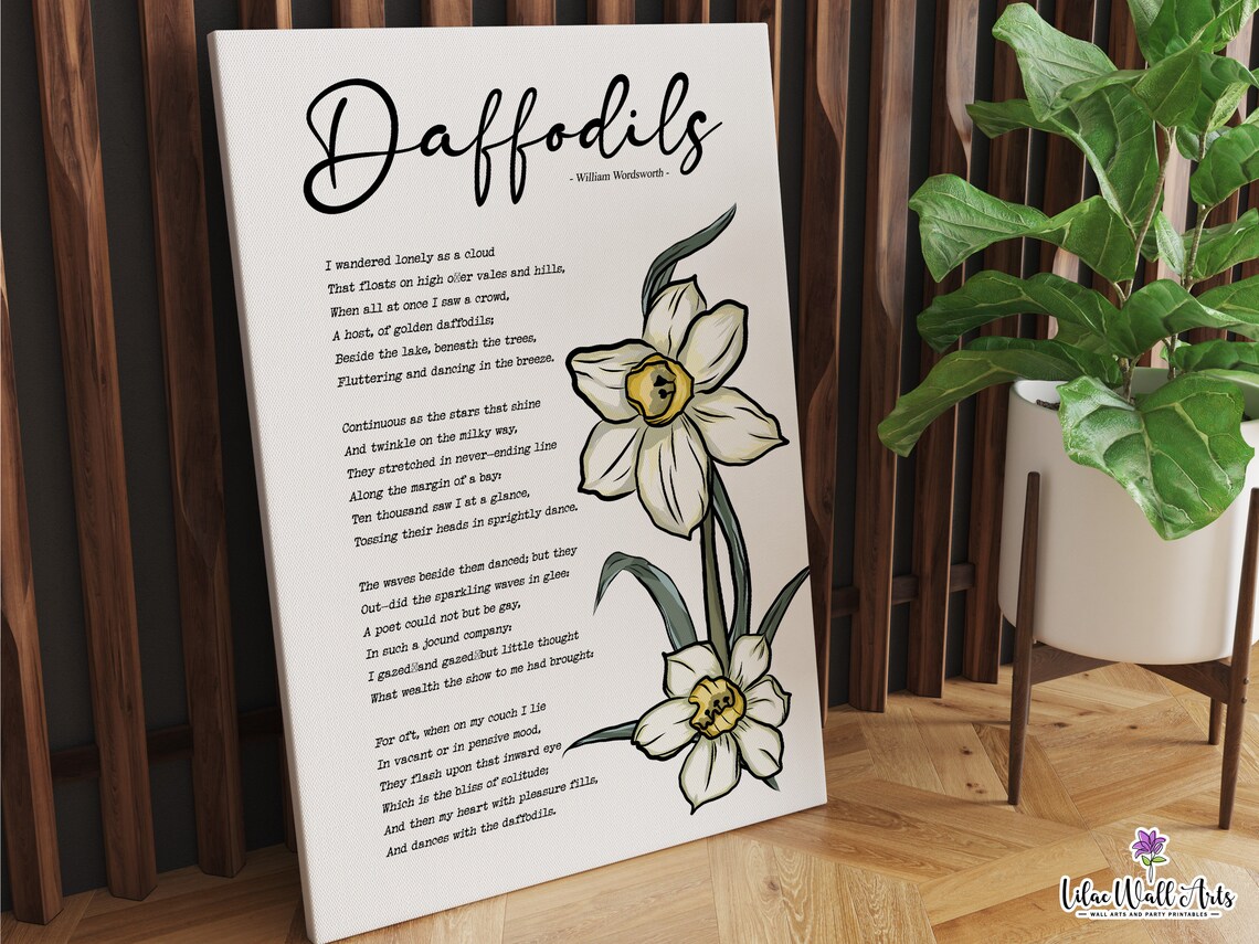 William Wordsworth Daffodils Poetry Art Print