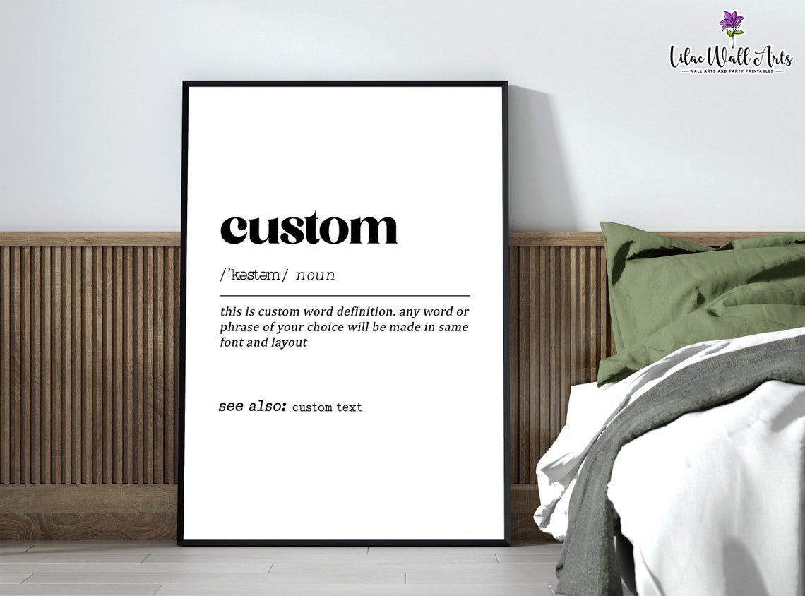 Personalized Custom Word Definition Print for Modern Home Decor - Image 4