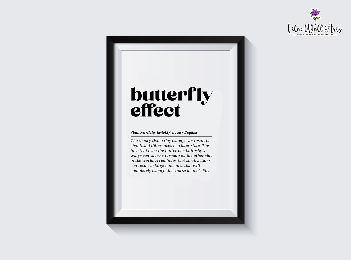 Butterfly Effect Definition Minimalist Art Print - Image 3