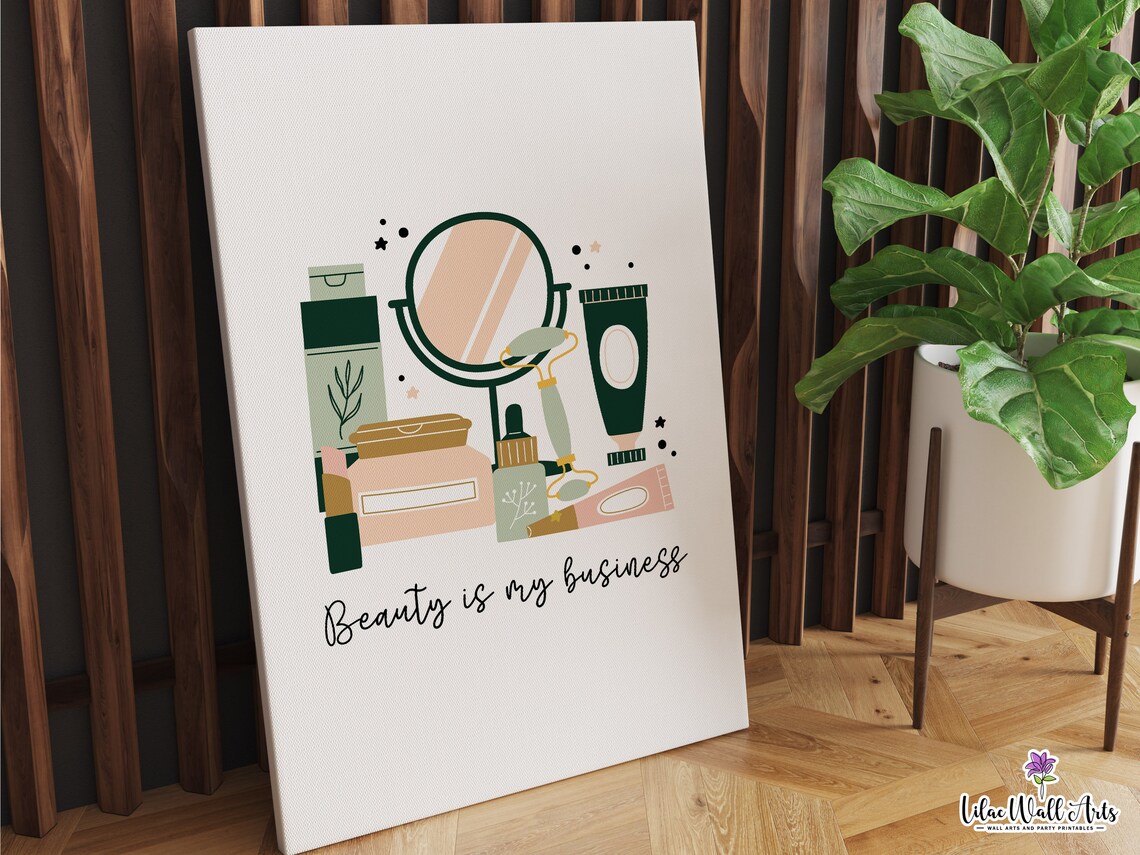 Beauty Is My Business Skincare Essentials Illustration Esthetician Poster - Image 3