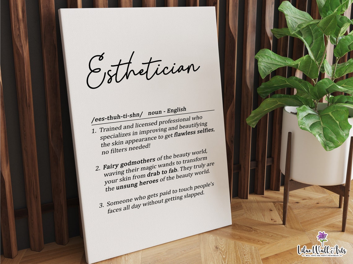 Esthetician Definition Funny Skincare Dictionary Beauty Art Poster - Image 6