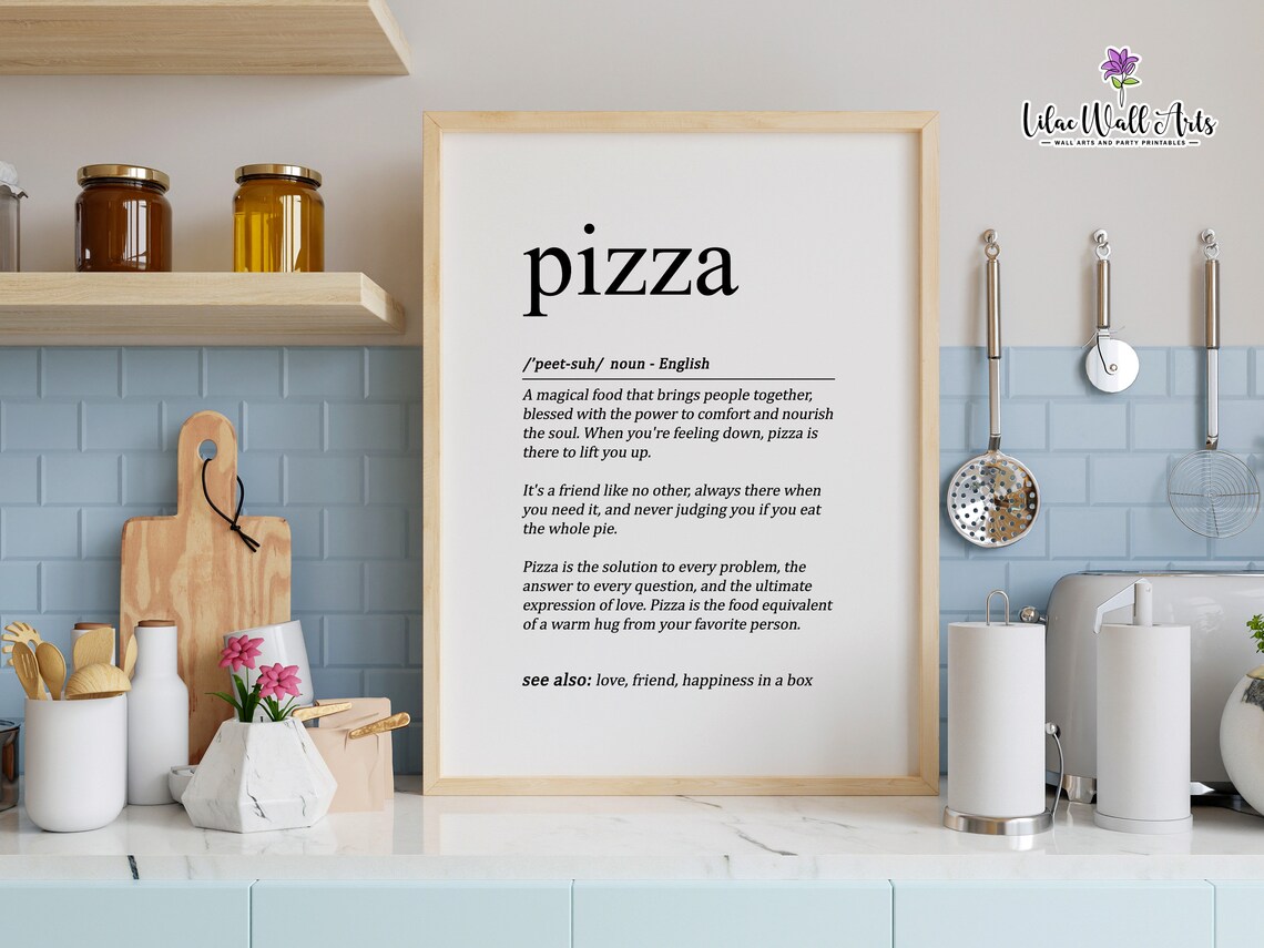 Pizza Funny Kitchen Poster, Love and Pizza - Image 5