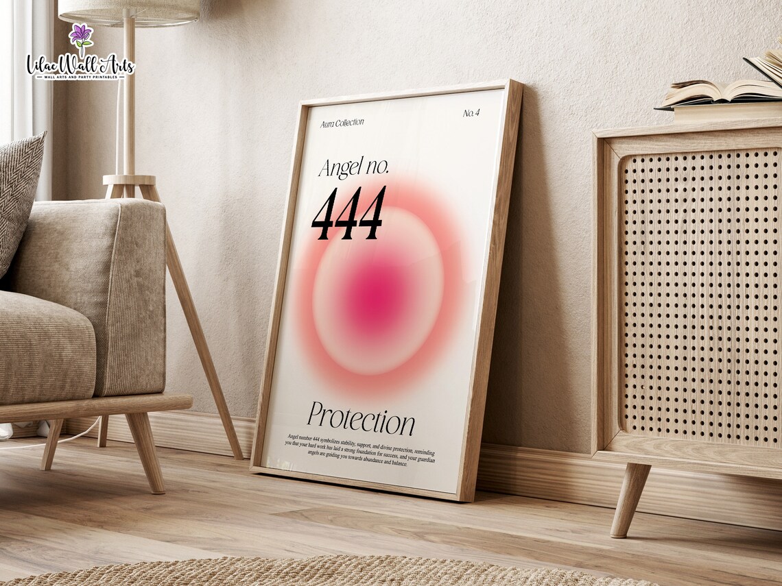 444 Angel Numbers Numerology Art Print, Protection - Image 5