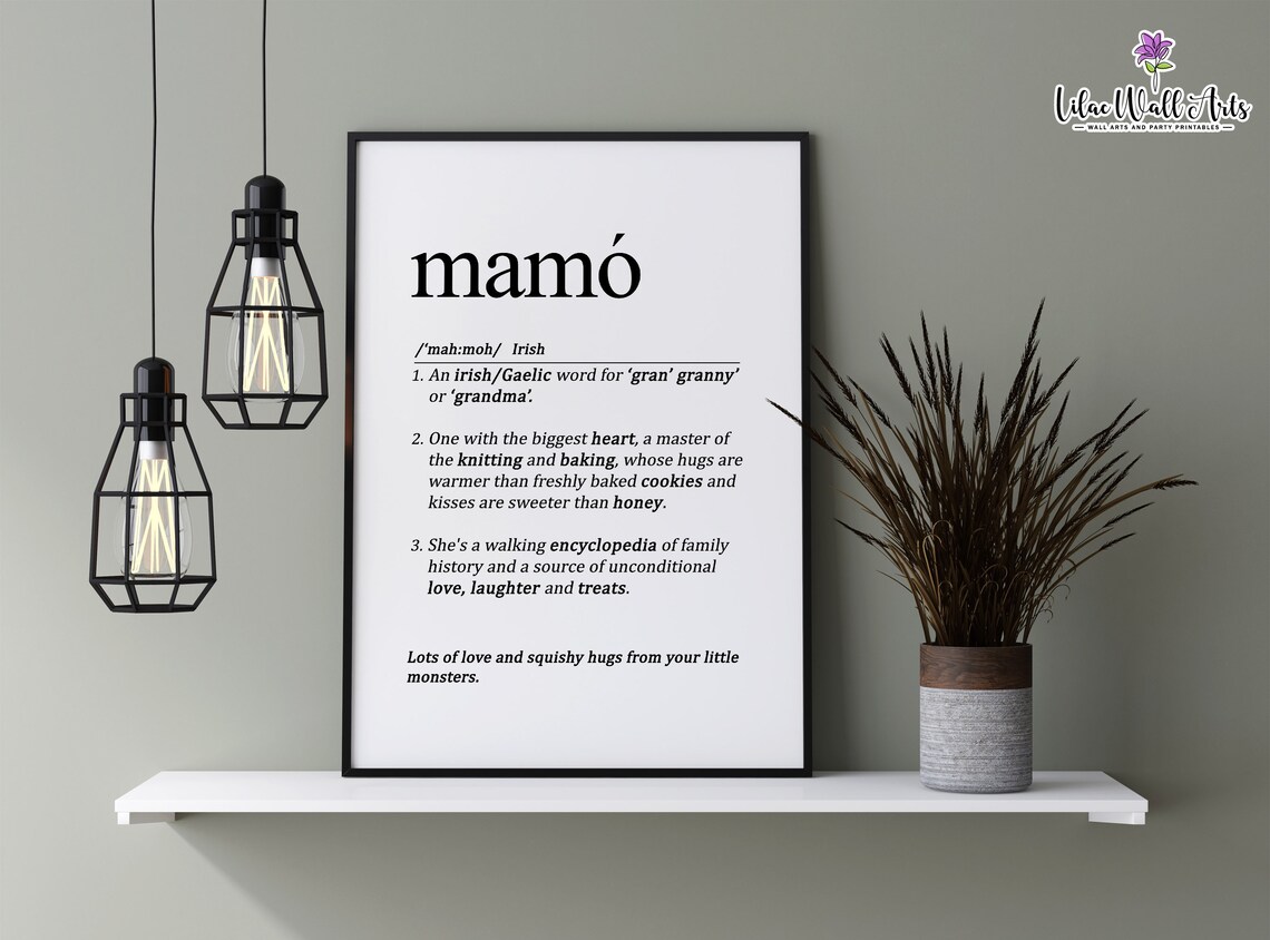 Mamo Irish Grandma Gift, Irish Expression Art Print - Image 3