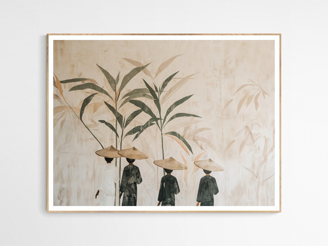 Filipino Villagers Travel Poster, Cultural Home Decor