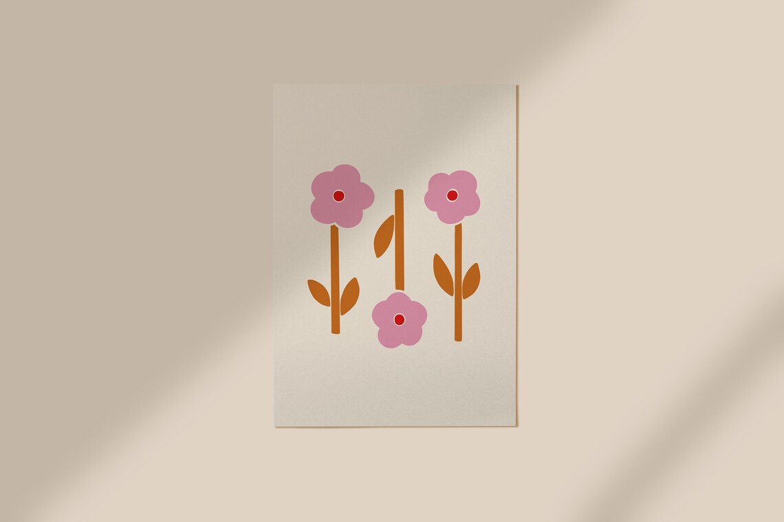 Abstract Flowers Botanical Art Print, Flower Market - Image 2