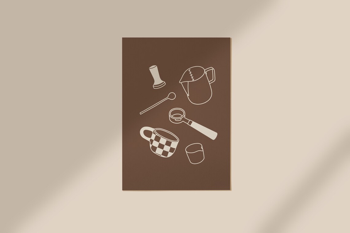 Coffee Art Print, Kitchen Wall Art Poster - Image 2